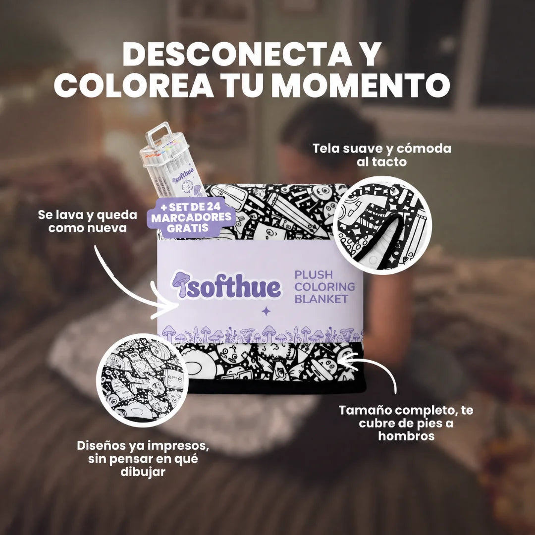 Softhue® Manta Para Colorear