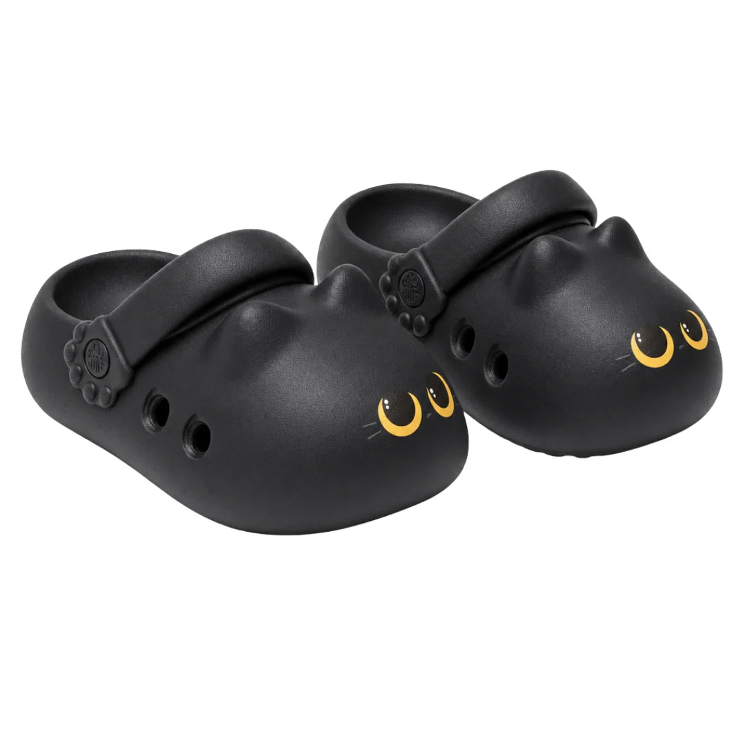 Sandalias con huellitas de gato